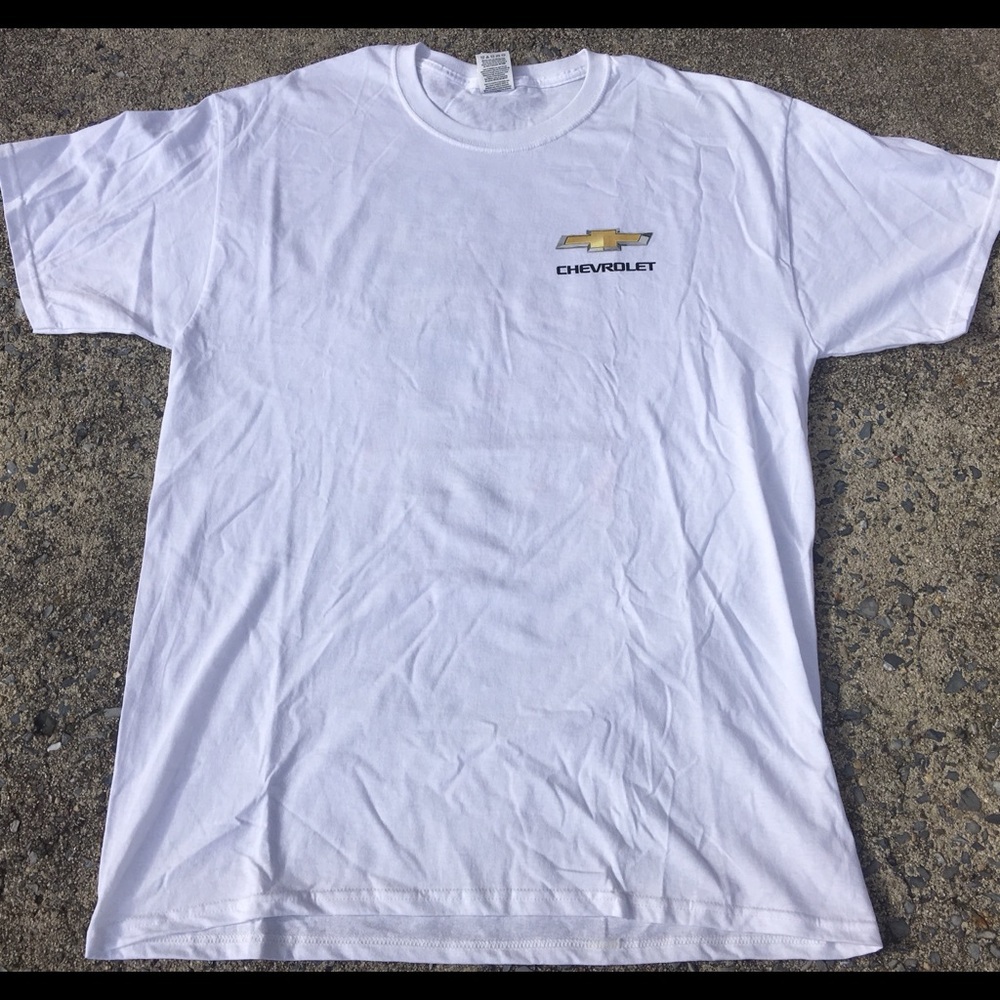 ❌SOLD❌Chevy Nation Tee Shirt white blue Double - Picture 8 of 8